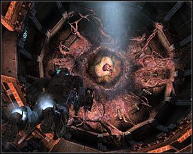 Niezależnie od tego czy wybierzesz atakowanie nekromorfa z mniejszej czy większej odległości, będziesz musiał przystąpić do unikania ognistych pułapek - Rozdział 8 (3) | Opis przejścia gry Dead Space 2 - Dead Space 2 - poradnik do gry