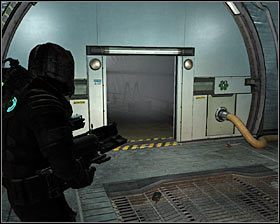 Otwórz kolejne drzwi i stań następnie na pokazanej na pierwszym screenie ruchomej platformie #1 - Rozdział 9 (4) | Opis przejścia gry Dead Space 2 - Dead Space 2 - poradnik do gry