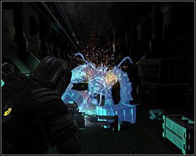 Najważniejsze w trakcie bitwy jest to żeby zatrzymywać nekromorfa z pomocą stazy #1 - Rozdział 10 (1) | Opis przejścia gry Dead Space 2 - Dead Space 2 - poradnik do gry