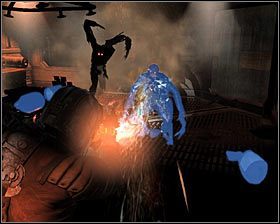 Przygotuj się do szybkiej zamiany broni, a to dlatego, że już wkrótce w pomieszczeniu zaczną pojawiać się większe (i bardziej niebezpieczne) nekromorfy Slasher #1 oraz Puker #2 - Rozdział 10 (3) | Opis przejścia gry Dead Space 2 - Dead Space 2 - poradnik do gry