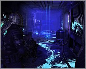 Po zakończonych walkach wejdź do kolejki i w doskonale poznany w pierwszej części serii sposób wejdź w interakcję z panelem na ścianie #1 - Rozdział 10 (4) | Opis przejścia gry Dead Space 2 - Dead Space 2 - poradnik do gry