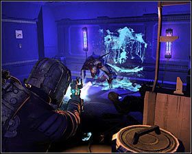 Proponuję zbliżyć się do miejsca, w którym widoczne były wcześniej wyładowania i rozmieścić w okolicy kilka min #1 - Rozdział 10 (5) | Opis przejścia gry Dead Space 2 - Dead Space 2 - poradnik do gry