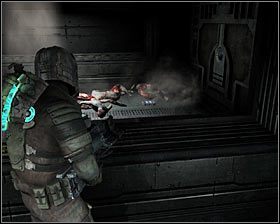 Skieruj się teraz w stronę pokazanej na pierwszym screenie bramy #1 - Rozdział 11 (1) | Opis przejścia gry Dead Space 2 - Dead Space 2 - poradnik do gry