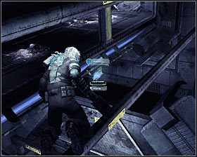 Na początek podleć w miejsce, które jest oświetlane przez lasery - Rozdział 11 (2) | Opis przejścia gry Dead Space 2 - Dead Space 2 - poradnik do gry