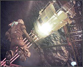 Podleć teraz z pojemnikiem do jednego z dwóch laserów wycelowanych w wejście do tunelu - Rozdział 11 (3) | Opis przejścia gry Dead Space 2 - Dead Space 2 - poradnik do gry