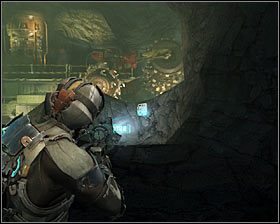 Obróć się w lewo i skieruj się teraz w stronę pokazanej na pierwszym screenie rampy #1, którą do tej pory ignorowałeś - Rozdział 12 (1) | Opis przejścia gry Dead Space 2 - Dead Space 2 - poradnik do gry