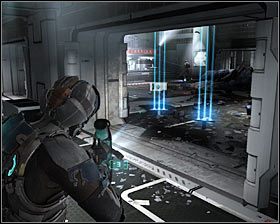 Zauważ, że znajdujesz się teraz przy pomieszczeniu na parterze, które widziałeś już z górnego balkoniku #1 - Rozdział 13 (1) | Opis przejścia gry Dead Space 2 - Dead Space 2 - poradnik do gry