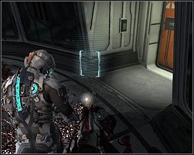 Zniszcz skrzynię, zbadaj ciała potworów i powróć do zignorowanych wcześniej drzwi, prowadzących do [Test Area 3556 - Rozdział 13 (4) | Opis przejścia gry Dead Space 2 - Dead Space 2 - poradnik do gry