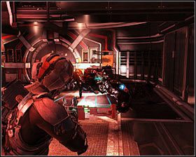 Zacznij teraz używać broni Line Gun, celując w pomarańczowe części ciała nekromorfa #1 - Rozdział 13 (5) | Opis przejścia gry Dead Space 2 - Dead Space 2 - poradnik do gry