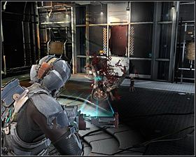 Przygotuj się, bo już wkrótce do pomieszczenia wpadnie najsilniejsza niezniszczalna odmiana nekromorfa #1 - Rozdział 14 (1) | Opis przejścia gry Dead Space 2 - Dead Space 2 - poradnik do gry