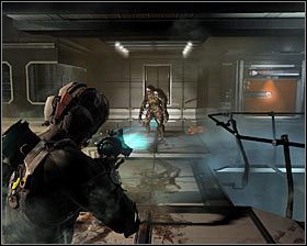 Skup się przede wszystkim na jak najszybszym zatrzymaniu niezniszczalnego nekromorfa #1 i pozbawieniu go dolnych kończyn - Rozdział 14 (1) | Opis przejścia gry Dead Space 2 - Dead Space 2 - poradnik do gry