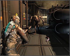 Niezniszczalny nekromorf pojawi się dopiero po dotarciu do miejsca, w którym dwukrotnie będziesz musiał skręcić w prawo #1 - Rozdział 15 (1) | Opis przejścia gry Dead Space 2 - Dead Space 2 - poradnik do gry