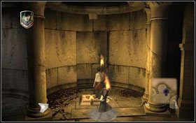 Idziemy po uruchomionych schodach, otwieramy skrzynkę, zabieramy wnętrze i wracamy do skarbca - Rozdział 2 - Ruiny Ker Paravel (2) | Opis przejścia - Opowieści z Narnii: Książę Kaspian - poradnik do gry