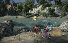 To jednak jeszcze nie koniec - kolejną skrzynię ze skarbem znajdziemy blisko lewego nadbrzeża zagrodzoną stertą gałęzi - Rozdział 2 - Ruiny Ker Paravel (3) | Opis przejścia - Opowieści z Narnii: Książę Kaspian - poradnik do gry