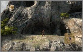 Wybieramy Zuchona i wchodzimy na półkę skalną poprzez przejście po lewej stronie na początkowej planszy - Rozdział 2 - Ruiny Ker Paravel (3) | Opis przejścia - Opowieści z Narnii: Książę Kaspian - poradnik do gry