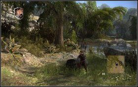 Kolejny kamień znajdujemy na wysepce pomiędzy pierwszym a drugim potokiem - Rozdział 2 - Ruiny Ker Paravel (3) | Opis przejścia - Opowieści z Narnii: Książę Kaspian - poradnik do gry