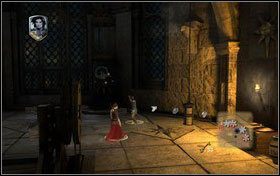 Strzelamy w wyznaczony punkt na oknie, potem trafiamy w wiszący odważnik - Rozdział 4 - Atak na zamek Miraza (1) | Opis przejścia - Opowieści z Narnii: Książę Kaspian - poradnik do gry