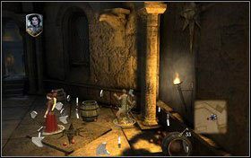 W lewym dolnym rogu salki znajdujemy skrzynię ze skarbem - Rozdział 4 - Atak na zamek Miraza (1) | Opis przejścia - Opowieści z Narnii: Książę Kaspian - poradnik do gry