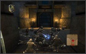 W początkowej lokacji po prawej od bramy znajdujemy skrzynię ze skarbem - Rozdział 4 - Atak na zamek Miraza (2) | Opis przejścia - Opowieści z Narnii: Książę Kaspian - poradnik do gry