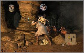 W trzeciej komnacie poruszamy się w prawo, niszczymy ścianę z gałęzi i znajdujemy kolejną skrzynię ze skarbem - Rozdział 6 - Pole Bitwy pod Beruną | Opis przejścia - Opowieści z Narnii: Książę Kaspian - poradnik do gry