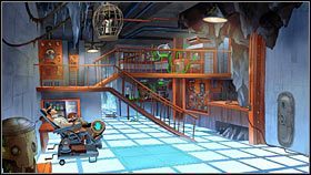 Kiedy Zelssius się oddali, zagadnij profesora Flaya uwięzionego w wiszącej nad Danem klatce - Rozdział 5 - Dan | Opis przejścia The Next Big Thing - The Next Big Thing - poradnik do gry