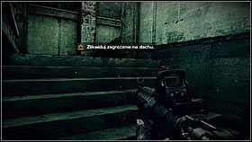 Po wyczyszczeniu terenu zajrzyj do małego magazynu (są tu granaty) [1] i wejdź po schodach - Rozkaz ewakuacji (2) | Opis przejścia Killzone 3 - Killzone 3 - poradnik do gry