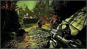 W tej scenie musisz zlikwidować przeciwników nadchodzących z przodu i szybko przebić się dalej - Ewakuacja z Pyrrus (2) | Opis przejścia Killzone 3 - Killzone 3 - poradnik do gry