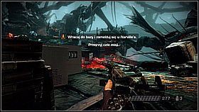 Od razu szybko kucnij i podkradnij się po karabin oparty o metalową płytę za skrzynią z amunicją - Pół roku później (1) | Opis przejścia Killzone 3 - Killzone 3 - poradnik do gry