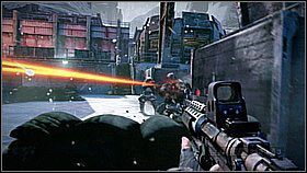 Biegnij za Rico, chowając się za przeszkodami, aby uniknąć ognia z działa - Mroźne wtargnięcie (4) | Opis przejścia Killzone 3 - Killzone 3 - poradnik do gry