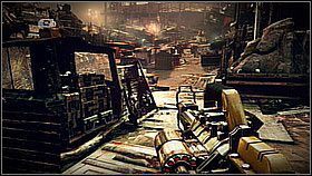 Zejdź z dźwigu i biegnij w stronę słońca - Skrót przez złomowisko (1) | Opis przejścia Killzone 3 - Killzone 3 - poradnik do gry