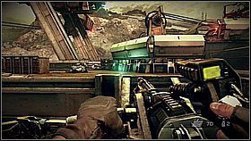 Kiedy mniej więcej oczyścisz pole weź drugi karabin i ruszaj prawą stroną - Skrót przez złomowisko (2) | Opis przejścia Killzone 3 - Killzone 3 - poradnik do gry
