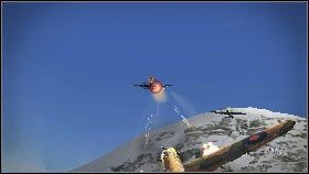 Jeśli chcesz możesz skorzystać z przybliżenia [1] (klawisz R), dzięki czemu celowanie będzie jeszcze prostsze [2] - Misja 1 - Phoney War | Opis przejścia | Heroes Over Europe - Heroes Over Europe - poradnik do gry