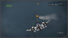 Po przeleceniu nad obroną przeciwlotniczą dołącz do bombowców i zacznij je osłaniać przed samolotami Fw 190, które wkrótce zaatakują [1] - Misja 12 - Eye of the Storm | Opis przejścia | Heroes Over Europe - Heroes Over Europe - poradnik do gry