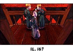 Za nimi spotkasz Freda i Georga, którzy windą zawiozą Cię do tajemniczych podziemi - Solucja Harry Potter i Kamień Filozoficzny cz.16 - Harry Potter i Kamień Filozoficzny - poradnik do gry