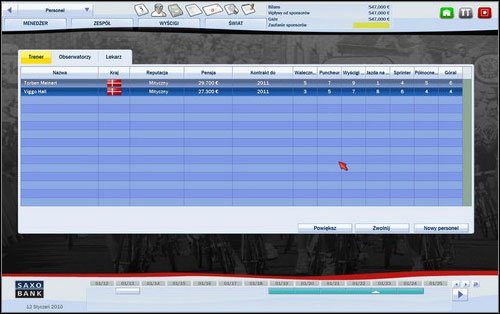 1 - Personel | Kariera - panel zarządzania | Pro Cycling Manager Tour de France 2010 - Pro Cycling Manager: Tour de France 2010 - poradnik do gry