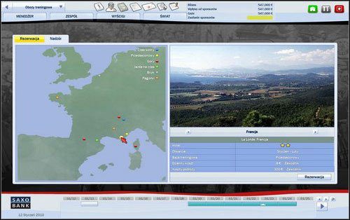 1 - Obozy treningowe | Kariera - panel zarządzania - Pro Cycling Manager: Tour de France 2010 - poradnik do gry