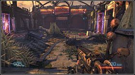 W ten sposób dotrzesz na kolejną arenę walki, na której czekać będą na Ciebie kolejni napastnicy - Akt II - Rozdział 1 (1) | Opis przejścia Bulletstorm - Bulletstorm - poradnik do gry