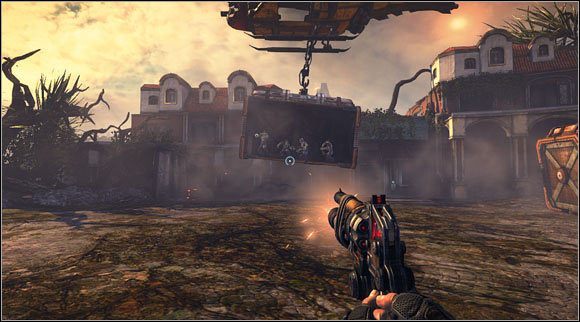 Taka gromadka przeciwników w jednym miejscu, to idealna okazja ma superstrzał. - Akt II - Rozdział 1 (1) | Opis przejścia Bulletstorm - Bulletstorm - poradnik do gry