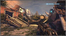 Znajdując się znów na zewnątrz, natkniesz się na kolejny Zasobnik - Akt II - Rozdział 1 (1) | Opis przejścia Bulletstorm - Bulletstorm - poradnik do gry