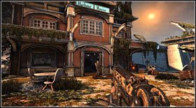 Wchodząc na kładkę prowadzącą w kierunku ostrzeliwanych przed momentem zabudowań, zaatakuje Cię kilku oponentów - Akt III - Rozdział 1 (2) | Opis przejścia Bulletstorm - Bulletstorm - poradnik do gry