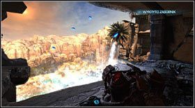 Załatw ich (lub też początkowo zignoruj), poczym szybko wbiegnij na górę do kolejnych oponentów (po drodze mijając Zasobnik) - Akt III - Rozdział 2 | Opis przejścia Bulletstorm - Bulletstorm - poradnik do gry