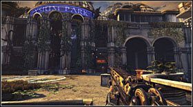 Po wejściu schodami na górę, wykończ kilku znajdujących się tam śmiałków, poczym przygotuj się na mini bossa - Akt IV - Rozdział 1 | Opis przejścia Bulletstorm - Bulletstorm - poradnik do gry