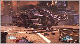 Po zakończonej scence wylądujesz na dachy wieżowca, w samym sercu walk z hordami przeciwników, w tym z gigantycznym monstrum - Akt V - Rozdział 3 (2) | Opis przejścia Bulletstorm - Bulletstorm - poradnik do gry