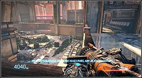 Nie potrwa to jednak długo, gdyż po kilku metrach zjawią się kolejni, tym razem na Twoim poziomie (obok kawiarenki i stolików z krzesłami) - Akt VII - Rozdział 1 (2) | Opis przejścia Bulletstorm - Bulletstorm - poradnik do gry