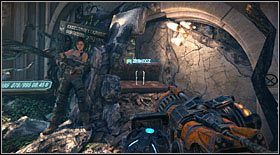 Dalsza droga prowadzi przez kanapę za fragmentem zawalonej elewacji - Akt VII - Rozdział 1 (2) | Opis przejścia Bulletstorm - Bulletstorm - poradnik do gry
