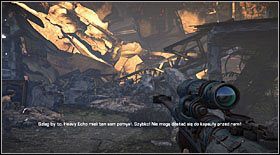 to też pokonuj kolejne fragmenty zawalonych budynków (z wykorzystaniem kucania i podskakiwania), aż możliwe będzie przybliżenie kamery na uciekających oponentów - Akt VII - Rozdział 2 (2) | Opis przejścia Bulletstorm - Bulletstorm - poradnik do gry