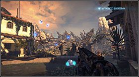 Elektromuchy #1: na pierwszą gromadę much natkniesz się pod dotarciu do zabudowań - Elektromuchy | Sekrety Bulletstorm - Bulletstorm - poradnik do gry