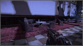 Butelka #32: stoi na stoliku w wielkim pomieszczeniu, stosunkowo mało zniszczonym - Butelki (2) | Sekrety Bulletstorm - Bulletstorm - poradnik do gry