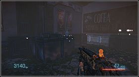 Butelka #42: obok poprzedniej, w pobliskiej kawiarni na szafce - Butelki (2) | Sekrety Bulletstorm - Bulletstorm - poradnik do gry