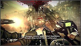 Cztery karabiny (wysuwane po 2) znajdują się z boku robota, tuż nad panelem chłodzącym (ignorujemy go i skupiamy się na CKMach) - [Trofea] cz. 8 w Killzone 3 - Killzone 3 - poradnik do gry